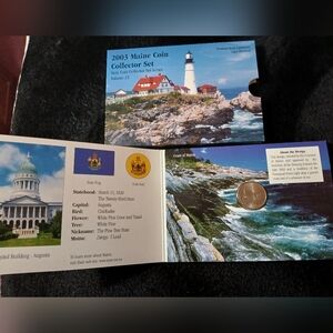 2003 Maine Uncirculated Quarter Collector Set with Illustrated Folder